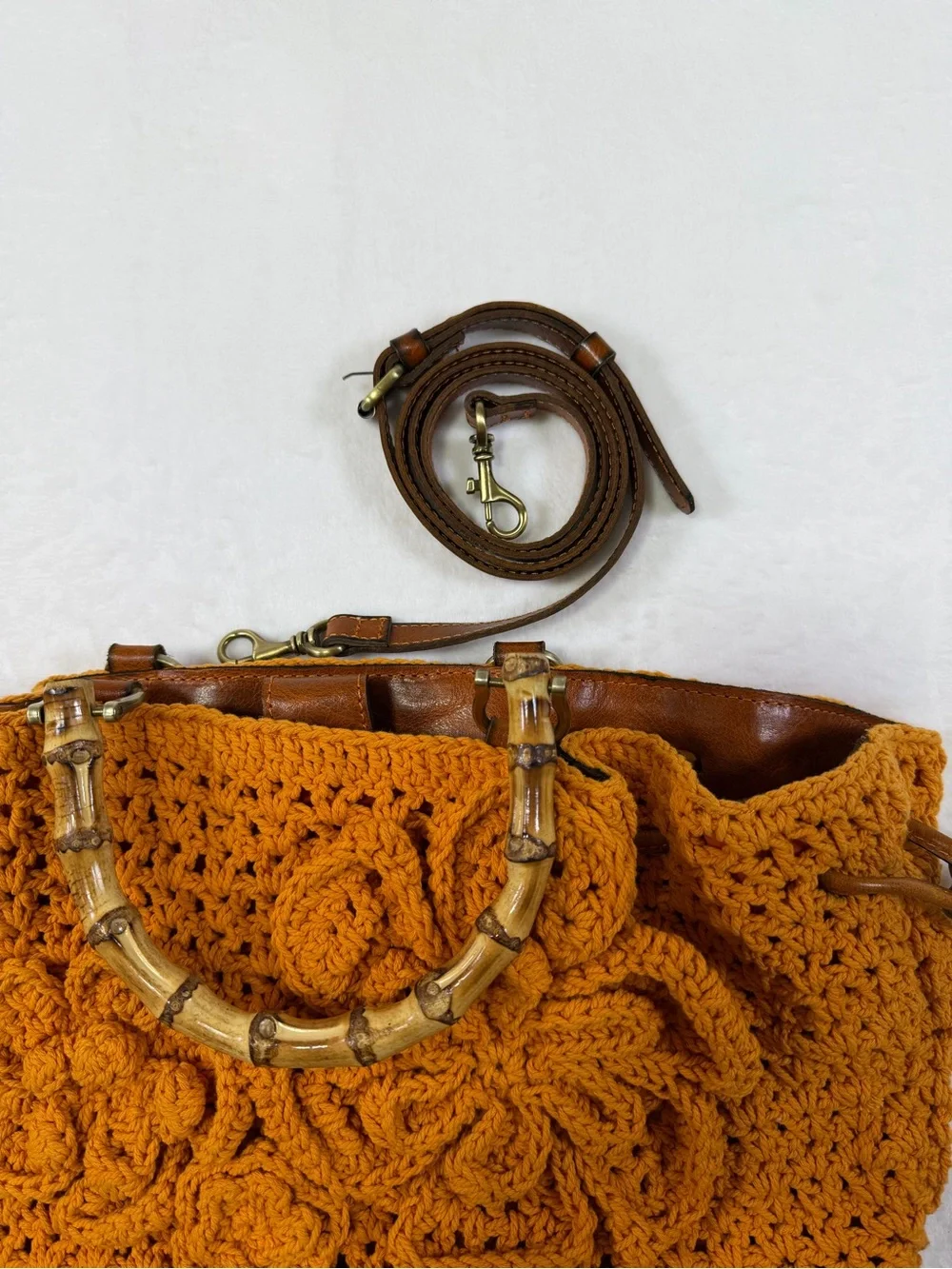 Patricia Nash Crochet Bag with Bamboo Handles - Picture 2 of 7